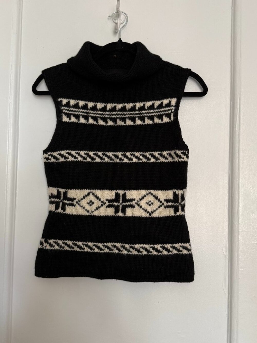 Ralph Lauren Fair Isle Sleeveless Cowl Neck Sweater size M